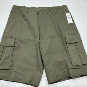 Fox Men's Olive Cargo Shorts, Regular Fit, 34W - 22L